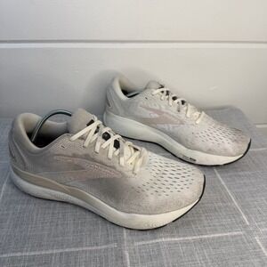 Brooks Ghost 16 Men's 10.5 White Gray Sneakers